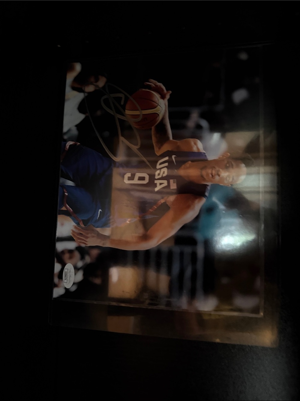 USA Basketball Photo Print - Blue Jersey Wall Art